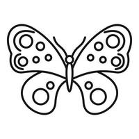icône de papillon en pointillé, style de contour vecteur