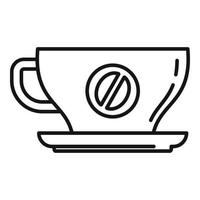 icône de tasse de café français, style de contour vecteur
