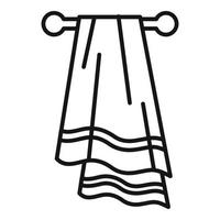 icône de serviette de sauna, style de contour vecteur