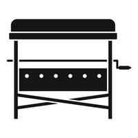 icône de support de cour de barbecue, style simple vecteur