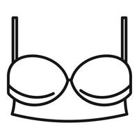 icône de soutien-gorge supérieur, style de contour vecteur