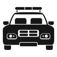 icône de voiture de police, style simple vecteur