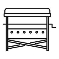 icône de support de cour de barbecue, style de contour vecteur