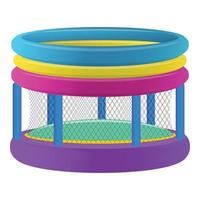 icône de trampoline pour enfants, style cartoon vecteur