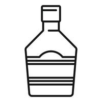 icône de boisson de bouteille de barman, style de contour vecteur