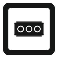 icône de prise de courant de type l, style simple vecteur