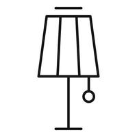 icône de lampe de chambre d'enfants, style de contour vecteur