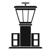 icône de la tour de l'aéroport, style simple vecteur