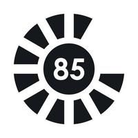 signe 85 icône de chargement, style simple vecteur