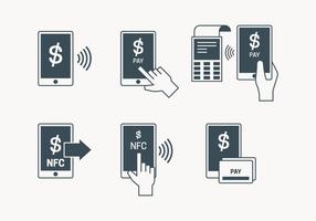 icône NFC de paiement vecteur