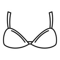 icône de soutien-gorge femme, style de contour vecteur