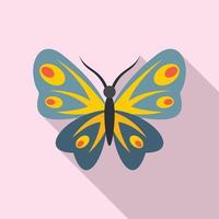 icône de papillon d'été, style plat vecteur