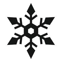 icône de flocon de neige géométrique, style simple vecteur