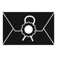 icône de lettre de testament de notaire, style simple vecteur