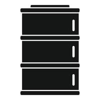 icône de baril de pétrole de stockage, style simple vecteur