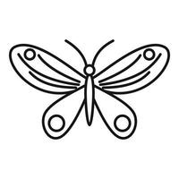 icône papillon de l'île, style de contour vecteur