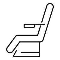icône de fauteuil de don de sang, style de contour vecteur