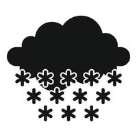 icône de blizzard de météorologie, style simple vecteur