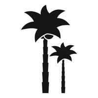 icône de palmiers de dubaï, style simple vecteur
