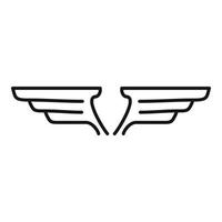 icône d'ailes de conception, style de contour vecteur