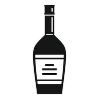 icône de boisson bouteille de bourbon, style simple vecteur