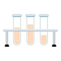 icône de tubes à essai médicaux, style cartoon vecteur