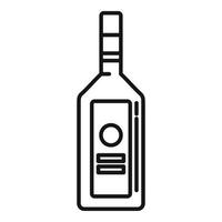 boire une icône de bouteille de vodka, style de contour vecteur