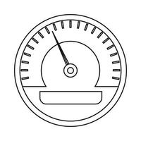 icône de compteur de vitesse, style de contour vecteur