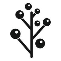 icône d'herbe de plante de branche, style simple vecteur