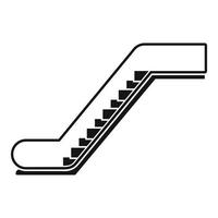 icône d'escalator en verre, style simple vecteur