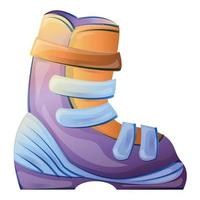 icône de chaussure de ski, style cartoon vecteur