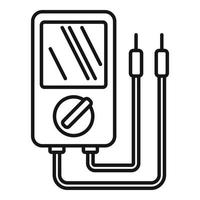 icône multimètre, style de contour vecteur