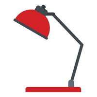 icône de lampe de bureau, style plat vecteur
