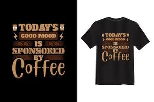 ensemble de conception de t-shirt café, citations de conception de t-shirt café, conception de t-shirt drôle vecteur