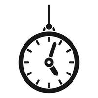 icône d'horloge à pendule d'hypnose, style simple vecteur