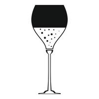 icône de verre à vin, style simple vecteur