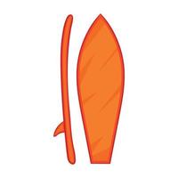 icône de planche de surf, style cartoon vecteur