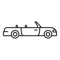 icône de cabriolet de voyage, style de contour vecteur