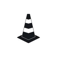 icône de cône de signalisation, style simple vecteur