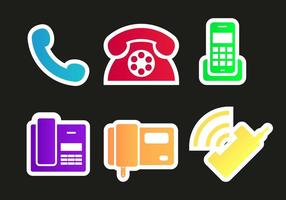 Tel Téléphones Vector Icons