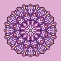 couleur rose foncé et rose clair combiné mandala élégant et moderne. vecteur