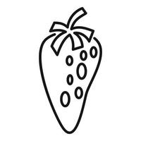 icône de fruit mamey mexicain, style de contour vecteur