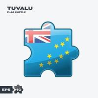 puzzle du drapeau tuvalu vecteur