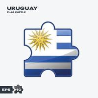 puzzle du drapeau de l'uruguay vecteur