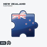 casse-tête du drapeau de la Nouvelle-Zélande vecteur