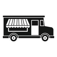 icône de camion de nourriture, style simple vecteur