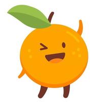 personnage de dessin animé orange vecteur