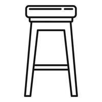 icône de chaise de café café, style de contour vecteur