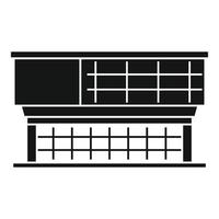 icône de centre commercial de verre de fenêtre, style simple vecteur