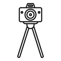 icône de support de caméra, style de contour vecteur